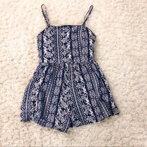 Fashion On Earth Blue Paisley Print Romper